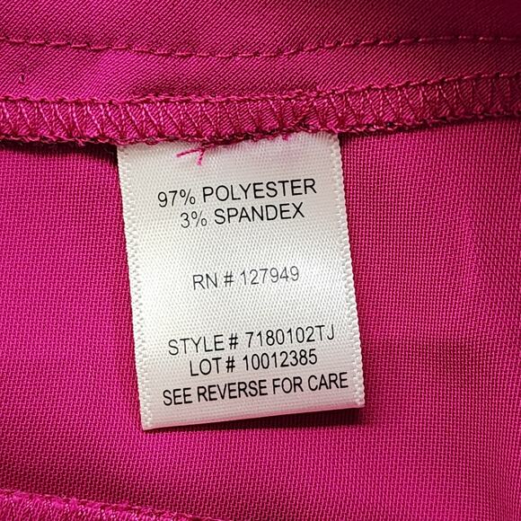 Soho Apparel Pants Womens 6 Pink High Rise Crop Wide Leg Flowy Preppy Office - Picture 4 of 10